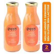 Kit c/ 2 Molho Vegano de Missô e Gengibre Sem Glúten Sem Lactose 285ml - Guppy