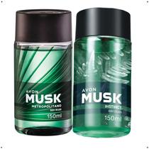 Kit C/2 Musk Body Splash Instinct + Metropolitano Avon