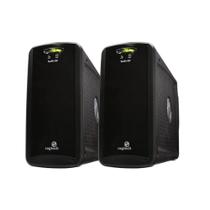 Kit c/ 2 Nobreak 600VA SAVE HOME STD TI Black Trivolt Onda 6 Tomadas Ragtech 20NSH4125