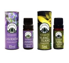 KIT C/2 Óleo Essencial Lavanda 10ml E Ylang Ylang 5ml Bioessência