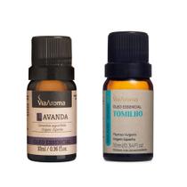 Kit c/2 Óleos Essencial de Lavanda e Tomilho - Via Aroma