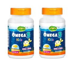 Kit C/2 Ômega 3 Kids 60 Cápsulas Unilife - Rico Em Dha E Epa