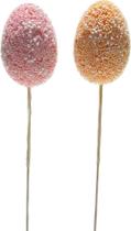 Kit C/ 2 Ovos No Palito Com Relevo Rosa E Laranja