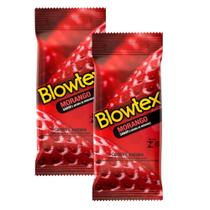 Kit c/ 2 Pacotes Preservativo Blowtex Morango c/ 6 Un Cada Kit c/ 2 Pacotes Preservativo Blowtex Morango c/ 6 Un Cada
