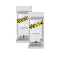 Kit c/ 2 Pacotes Preservativo Blowtex Zero c/ 6 Un Cada