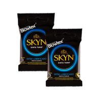 Kit c/ 2 Pacotes Preservativo SKYN Extra Lubrificado c/ 3 Unidades