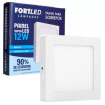 Kit c/ 2 Painéis Plafon de Sobrepor Quadrado Teto/Laje Led 12w/18w/24w/30w 6.500K Fortled