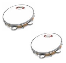 Kit c/2 Pandeiros Profissional Contemporânea LIGHT 10" Madeira Envernizada -- 82LT