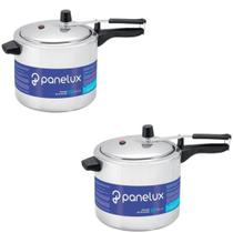 Kit C/ 2 Panela de Pressão Panelux Polida 7 Litros Alumínio Polido Classic Inmetro Ref 1036