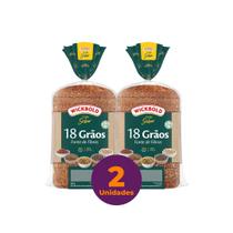 Kit c/ 2 Pão de Forma Vegano 18 Grãos Grão Sabor Wickbold 450g