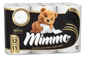 Kit c/ 2 Papel Higienico Mimmo Folha Tripla - 12 Rolos - 20 Kit c/ 2 Papel Higienico Mimmo Folha Tripla - 12 Rolos - 20