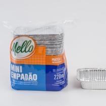 Kit c/2 pct forma de aluminio mini empado 220 ml. c/50 un. wyda/mello/vabene