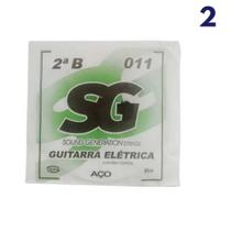KIT C/ 2 PCTES CORDAS 2ª SI 011 AÇO P/GUITARRA SG 5140
