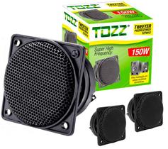 Kit C/2 Peças Tweeter Piezo Elétrico Quadrado 75rms Tozz