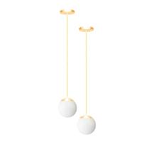 Kit c/2 pendente globo stuttgart - dourado brilho bq fl