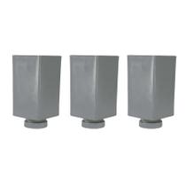 Kit c/ 2 Pés Palazzo Para Móveis e Armários com Regulagem de 8cm a 10cm e Parafusos Cor:Preto Kit c/ 2 Pés Palazzo Para Móveis e Armários com Regulagem de 8cm a 10cm e Parafusos Cor:Preto