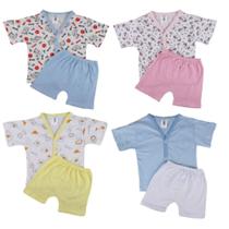 Kit C/2 Pijama Verão Conjunto Bebe Criança Manga Curta Kit C/2 Pijama Verão Conjunto Bebe Criança Manga Curta