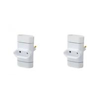 Kit C/2 - Pino 3 Saidas 2 Polos Perlex ''T'' Branco 245Br Kit C/2 - Pino 3 Saidas 2 Polos Perlex ''T'' Branco 245Br