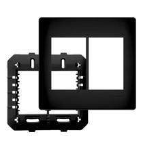 Kit c/ 2 Placa 4x4 Preta 06 Módulos Com Suporte - Fame