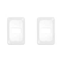 Kit C/2 - Placa Pial Pop Branca 4X2 - 1 Modulo Lgp21