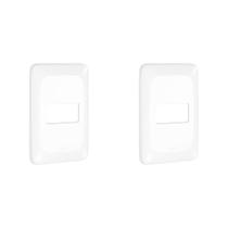 Kit C/2 - Placa Pial Pop Branca 4X2(1Modulo Horizontal) L...