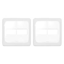 Kit C/2 - Placa Pial Pop Branca 4X4 - 1 Modulo+1 Modulo L...