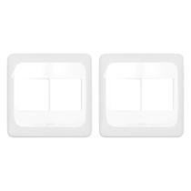 Kit C/2 - Placa Pial Pop Branca 4X4 - 2 Modulos+2 Modulos...