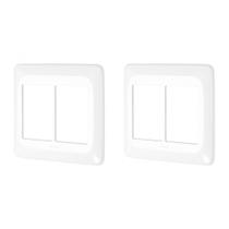 Kit C/2 - Placa Pial Pop Branca 4X4 (3+3 Horizontal) Lgp46