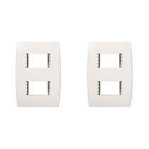 Kit C/2 - Placa Soprano Ilus 4X2 (2 Modulo Distanciada) 5... Kit C/2 - Placa Soprano Ilus 4X2 (2 Modulo Distanciada) 5...