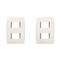 Kit C/2 - Placa Soprano Ilus 4X2 (2 Modulo Distanciada) 5.