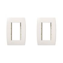 Kit C/2 - Placa Soprano Ilus 4X2 (3 Modulos Horizontal) 5...