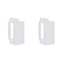 Kit C/2 - Placa Steck Linha Stella Branca 4X2 - Cega Com ... Kit C/2 - Placa Steck Linha Stella Branca 4X2 - Cega Com ...