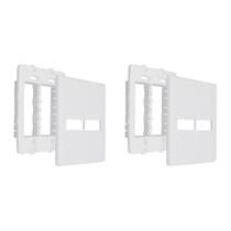 Kit C/2 - Placa Steck Linha Stella Branca 4X4 - 1 Modulo ...