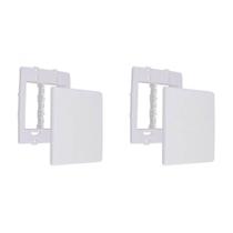 Kit C/2 - Placa Steck Linha Stella Branca 4X4 - Cega Com ... Kit C/2 - Placa Steck Linha Stella Branca 4X4 - Cega Com ...