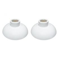 Kit C/2 - Plafonier Pvc Perlex Branco Redondo Soquete Por...