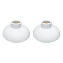 Kit C/2 - Plafonier Pvc Perlex Branco Redondo Soquete Por...