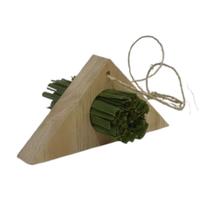 Kit C/2 Porta Feno de Madeira Pinus Para Roedores Triangular Hamster Coelho