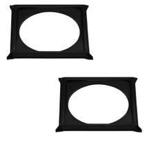 Kit C/ 2 Porta Grelha Caixilho Ralo Click 10x10 Inox Preto