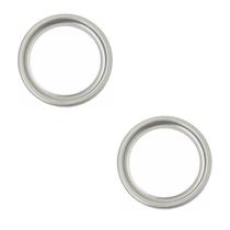 Kit C 2 Porta Grelha Caixilho Ralo Redondo 10cm Cromado Inox