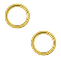 Kit C/2 Porta Grelha Caixilho Ralo Redondo 10cm Inox Dourado