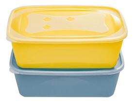Kit c/ 2 Pote Plastico Grande Jaguar Alimentos Bpa Fre Com 2