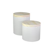 kit c/ 2 Potes de Porcelanas (1G + 1P) para algodão e cotonete kit c/ 2 Potes de Porcelanas (1G + 1P) para algodão e cotonete