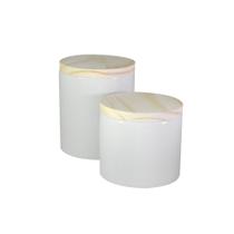 kit c/ 2 Potes de Porcelanas (1G + 1P) para algodão e cotonete