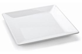 Kit c/ 2 Prato Quadrado Branco Em Melamina 30cm Bestfer