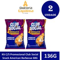 Kit C/2 Promocional Club Social Snack American Barbecue 68G
