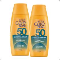 Kit C/2 Protetor Solar Rosto e Corpo FPS 50 Care Sun+ Avon