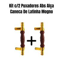 Kit c/2 Puxadores Abs Alça Caneca De Latinha Mogno