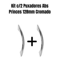 Kit c/2 Puxadores Abs Princes 128mm Cromado Kit c/2 Puxadores Abs Princes 128mm Cromado