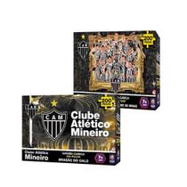 Kit c/ 2 QuebraCabeças Puzzle Unitário 200 Peças Coleção Futebol Atlético Mineiro Kit c/ 2 QuebraCabeças Puzzle Unitário 200 Peças Coleção Futebol Atlético Mineiro