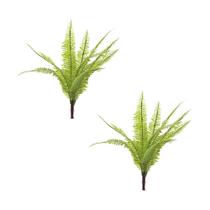 Kit c/ 2 Ramos Samambaia Planta Artificial Permanente Flor Arte 33cm Kit c/ 2 Ramos Samambaia Planta Artificial Permanente Flor Arte 33cm